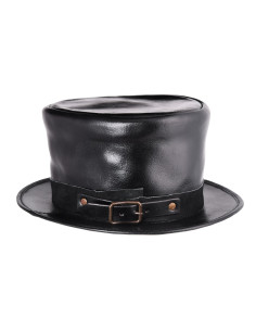 Medieval top hat in black fur