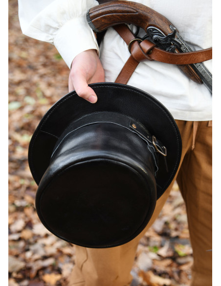 Medieval top hat in black fur Medieval top hat in black fur