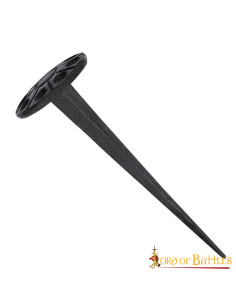 Medieval nail, round head, forged by hand (10 cm.)