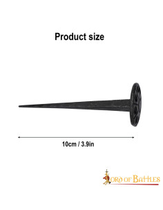 Medieval nail, round head, forged by hand (10 cm.) 2