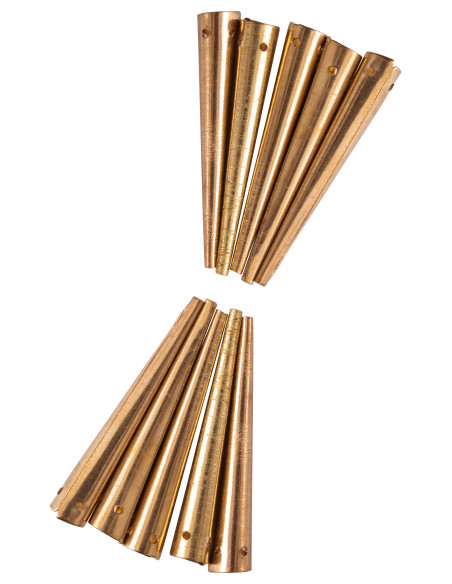 Set of 10 bright brass aiglets or...