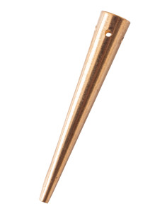 Set of 10 bright brass aiglets or struts (3.6 cm.) 2