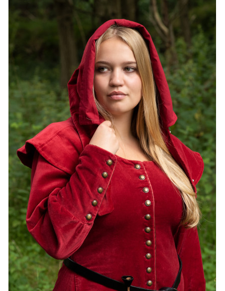 Medieval hood-gugel Mirella in red... Medieval hood-gugel Mirella in red...