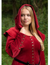 Medieval hood-gugel Mirella in red velvet