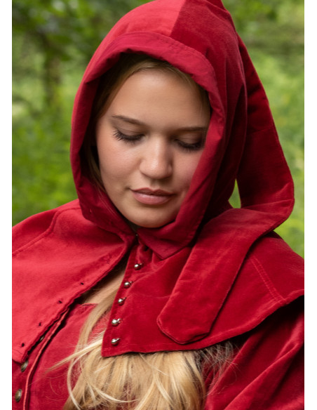 Medieval hood-gugel Mirella in red... Medieval hood-gugel Mirella in red...