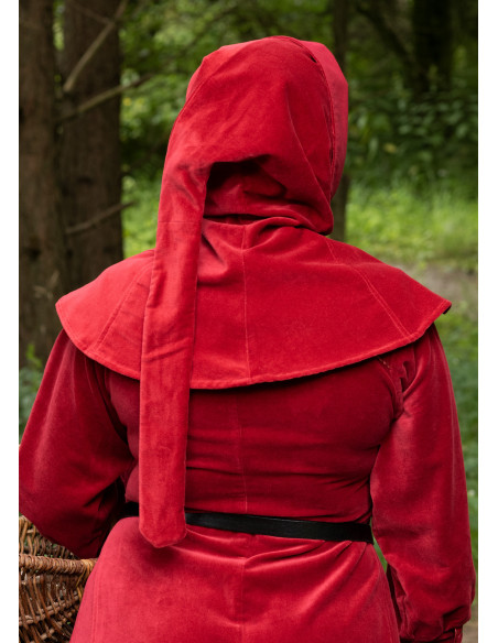 Medieval hood-gugel Mirella in red... Medieval hood-gugel Mirella in red...