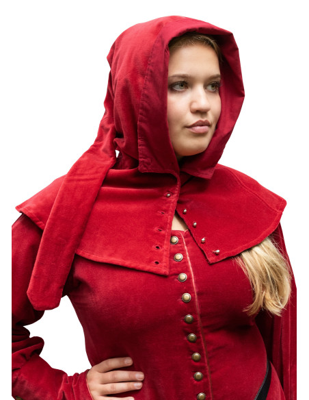 Medieval hood-gugel Mirella in red... Medieval hood-gugel Mirella in red...