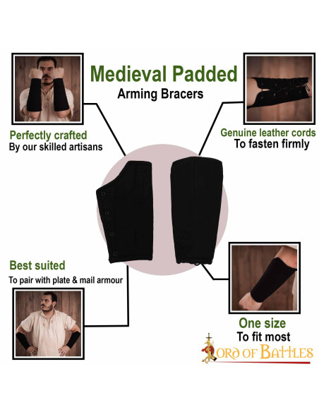 Cotton padded medieval bracelets...