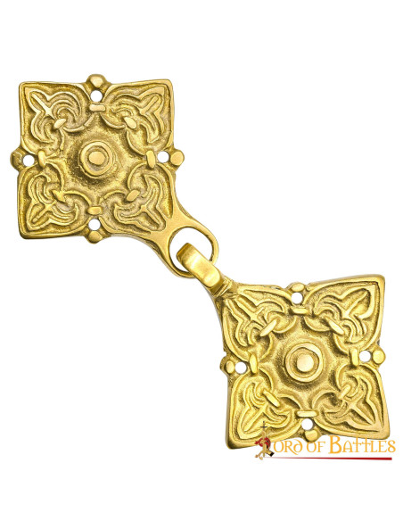 Brass-plated Gulbische cloak clasp,...