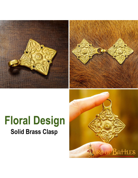 Brass-plated Gulbische cloak clasp,...