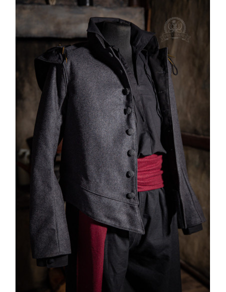 Quentin Wool Musketeer Jacket - Gray Quentin Wool Musketeer Jacket - Gray