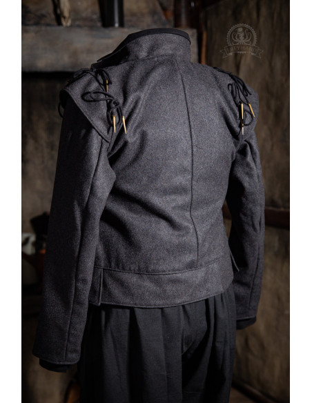 Quentin Wool Musketeer Jacket - Gray Quentin Wool Musketeer Jacket - Gray