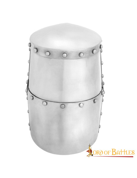 Crusader helmet with brass cross Crusader helmet with brass cross