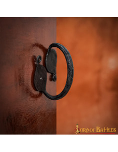 Hand forged medieval door handle