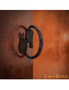 Hand forged medieval door handle