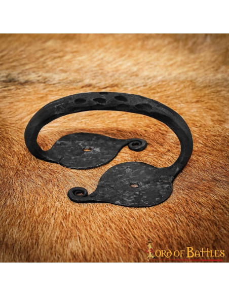 Hand forged medieval door handle