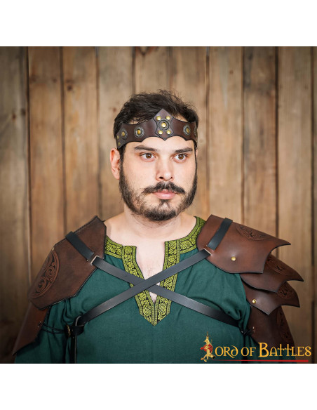 Medieval unisex leather tiara,...