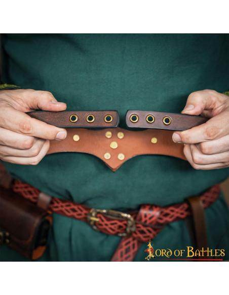 Medieval unisex leather tiara,...