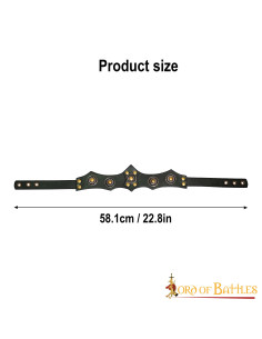 Medieval unisex leather tiara, various colors (58.1 cm.) 2