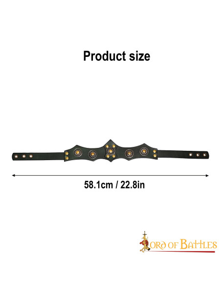 Medieval unisex leather tiara,...