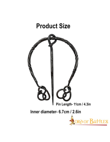 Fibula for capes in polished forged...