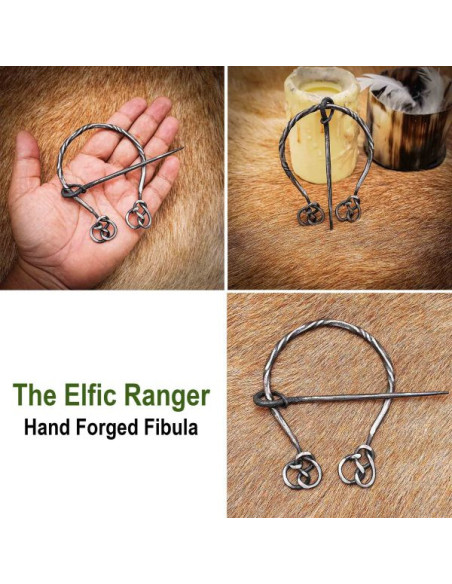 Fibula for capes in polished forged...