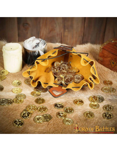 Celtic leather beg bag - brown and...