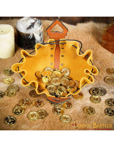 Celtic leather beg bag - brown and...