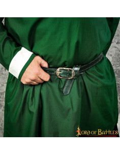 Green medieval belt embossed design
