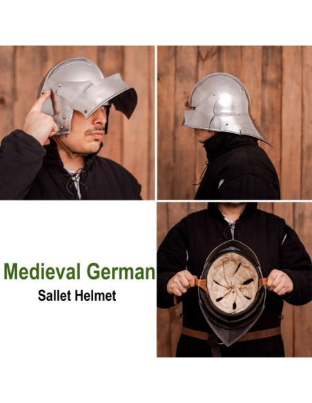 German Sallet medieval helmet, with...