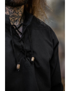 Medieval shirt laces model Ansbert, black color 2