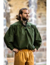 Green medieval shirt with ties