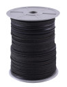 Spool of square black leather cord, 50 meters.