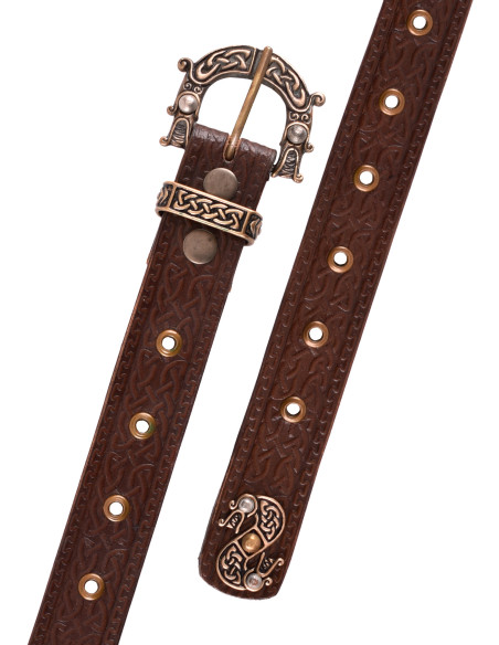 Celtic knots and snake belt in brown...
