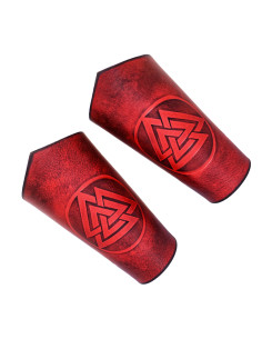 Norse Valknut Bracelets, Death Knot - Garnets