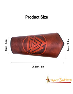 Norse Valknut Bracelets, Death Knot - Brown 2