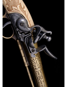 Set of 2 decorative dueling pistols with flint (18th... 2