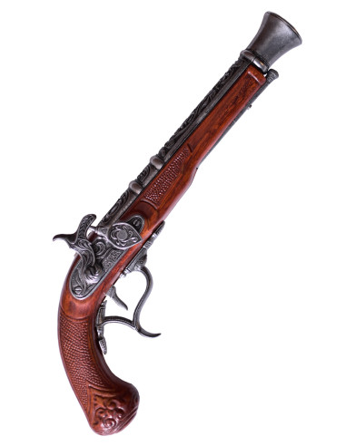 Decorative flintlock Forsyth pistol (18th century)