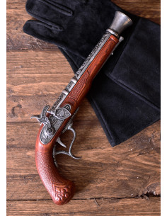 Decorative flintlock Forsyth pistol (18th century) 2