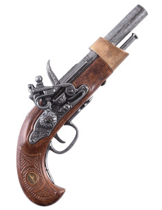 Decorative flintlock French cavalry pistol (19th century)
