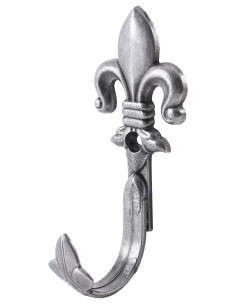 Set of 2 silver medieval supports for guns (10x4 cm.)