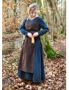 Viking apron Tinna in brown cotton