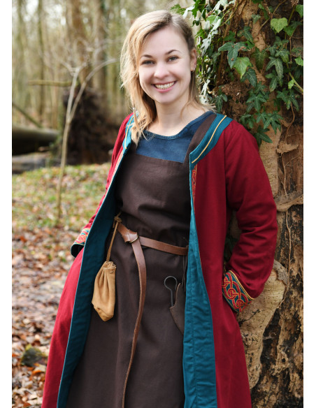 Viking apron Tinna in brown cotton