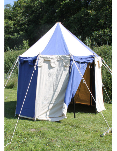 Johann blue-natural medieval tent, 3m.