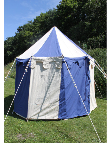 Johann blue-natural medieval tent, 3m.