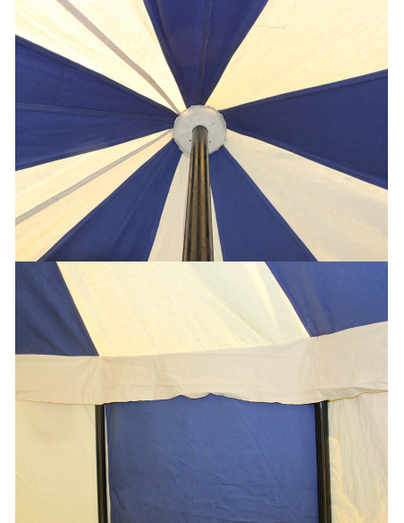 Johann blue-natural medieval tent, 3m.