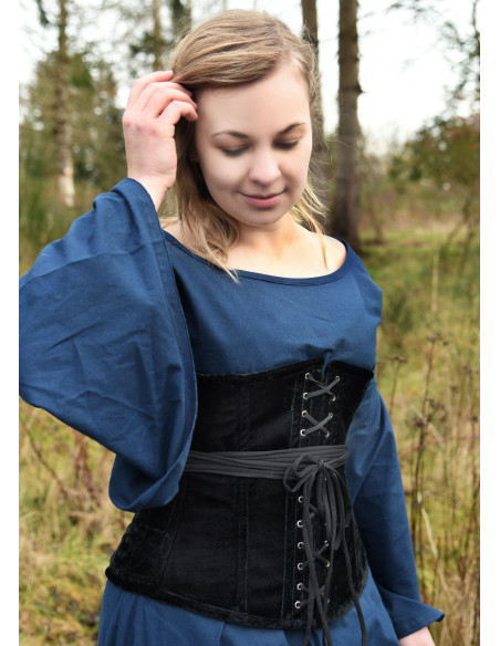 Large medieval corset in black velvet Large medieval corset in black velvet