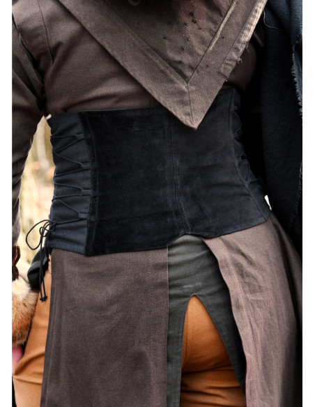 Medieval bodice in velvet Anik black Medieval bodice in velvet Anik black