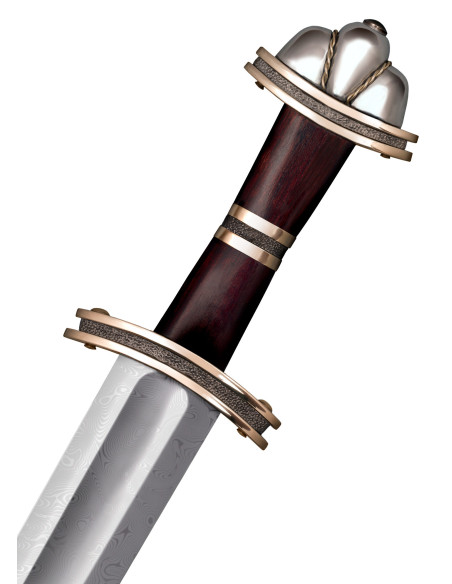 Viking Sword in Damascus Steel, 94 cm.