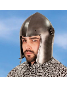 Medieval bacinet with viewer, S. XV 2